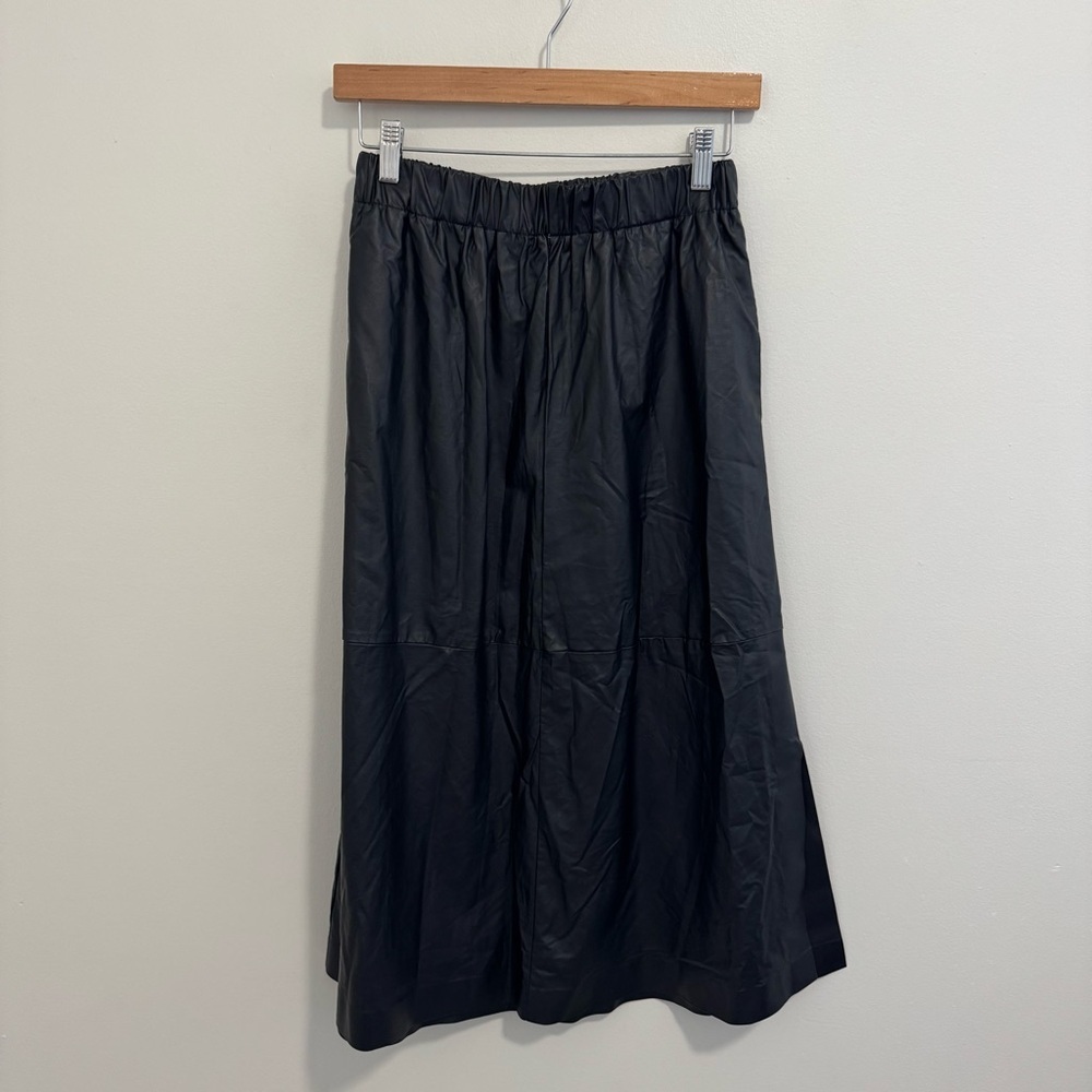 A New Day Faux Leather Midi Skirt